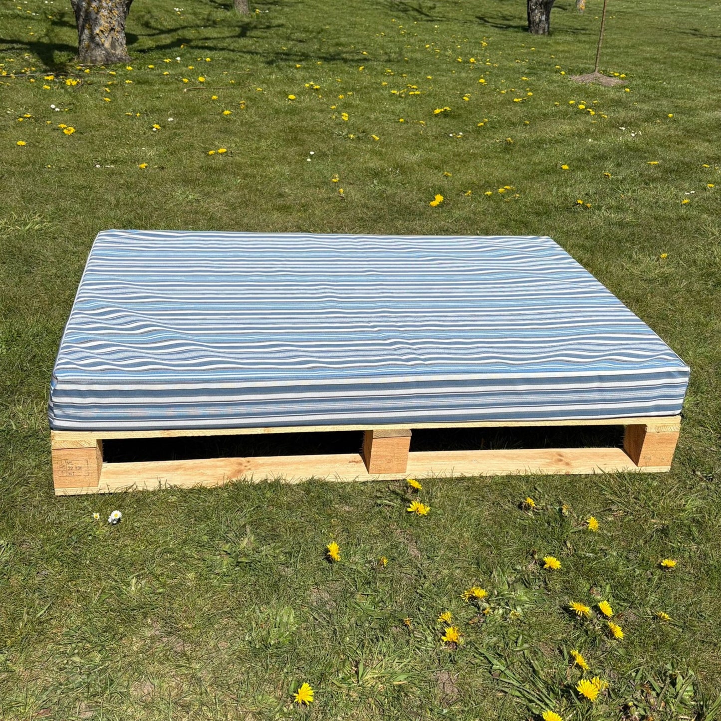Pallemadras med vandtæt stof 120x80 cm - Flere farver
