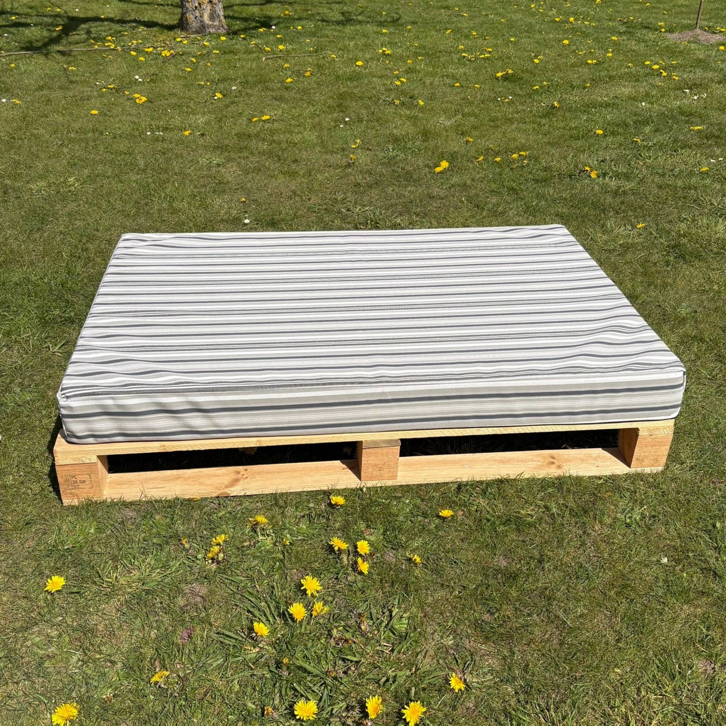 Pallemadras med vandtæt stof 120x80 cm - Flere farver