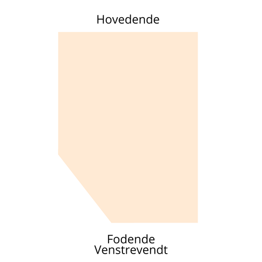 Camping lagen hvid/gul 140 cm venstre - Udgået farve